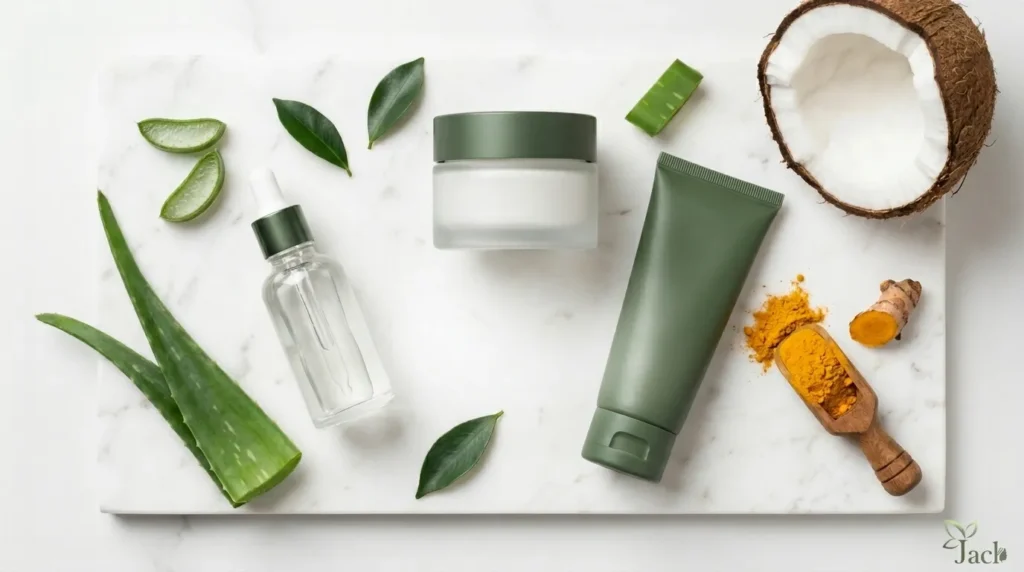 Cosmetic set_ with organic ingredient