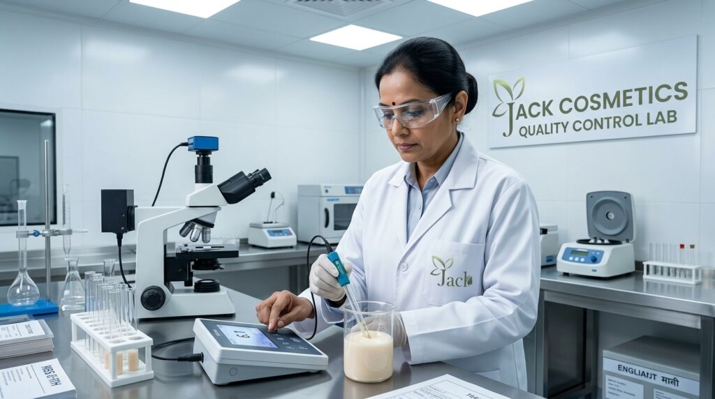 Jack Cosmetics Quality control lab