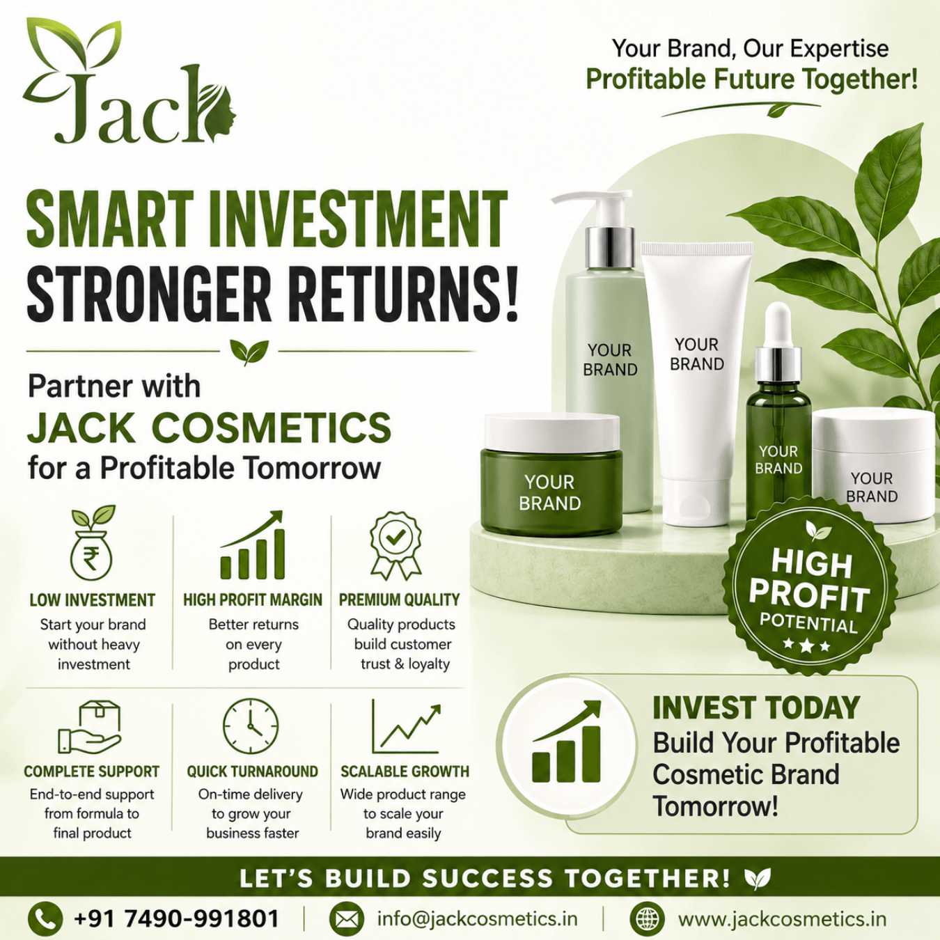 launch premium cosmetic brand with expert manufacturing