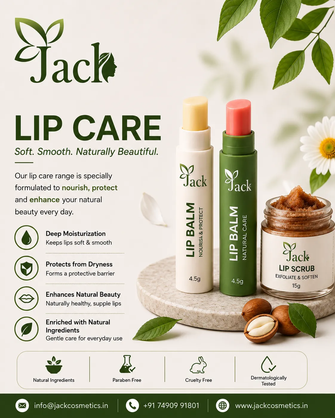Thired Party Lip Care Manufature Jack Cosmetics